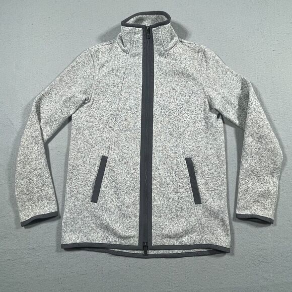Lululemon Sweater Women 4 Its Fleecing Cold Zip Jacket‎ Heathered Gray Carbon - Picture 1 of 8